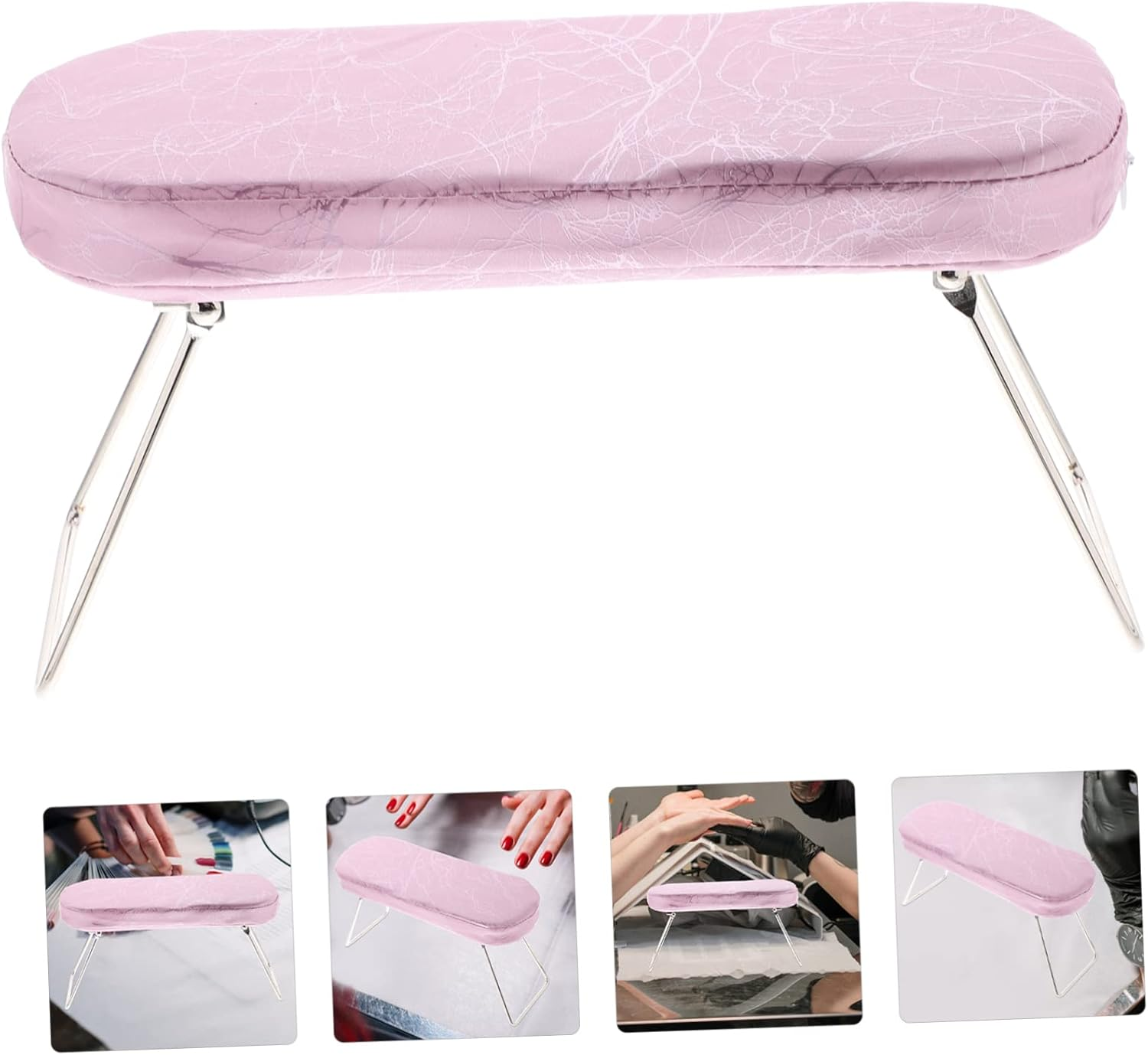 Healeved Nail Hand Rest Pillow Comfortable Nail Arm Support for Manicure for Enhanced Client Easy to Clean Material for Home And - White image number 4