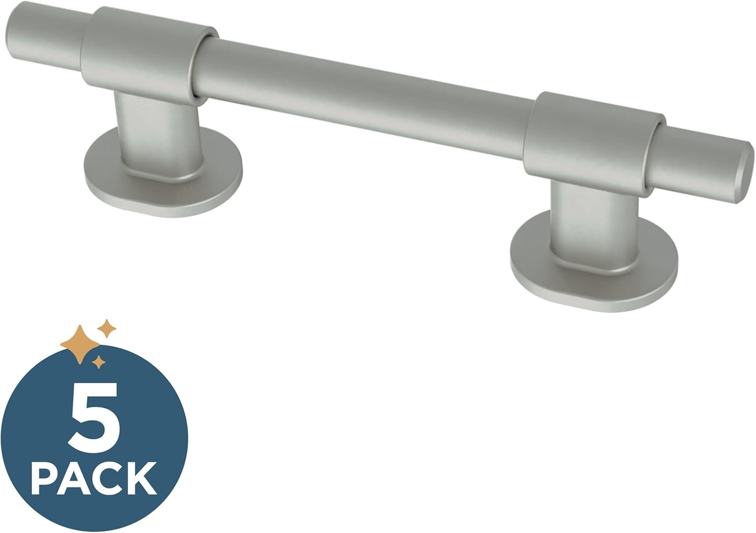 Franklin Brass Adjusta-Pull Bar (5-Pack) Adjustable Cabinet Handles 1-3/8" to 4" Hole to Hole Matte Satin Nickel Kitchen Cabinet Pulls Cabinet Hardware Dresser Drawer Pulls P44364-SNM-B - Matte Black image number 2