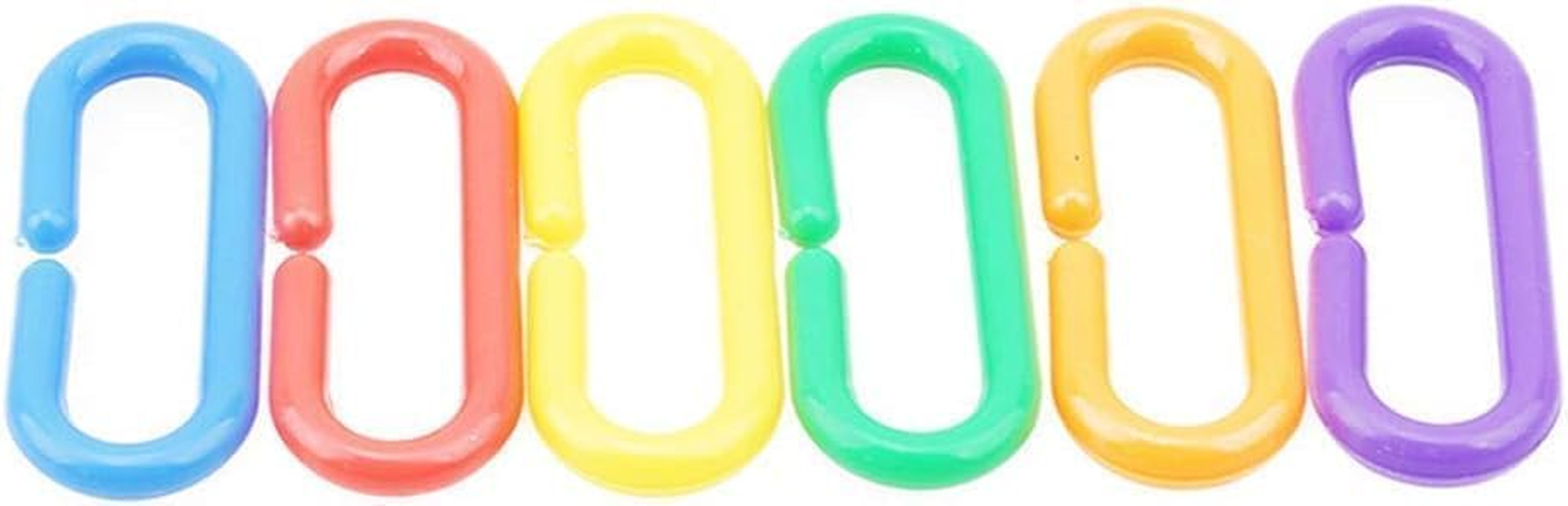 100Pcs Reusable Plastic Parrot Toys C-Clips Hooks Chain C-Links Sugar Glider Rat Parrot Bird Toy Bird Accessories Fashion in Practical image number 1