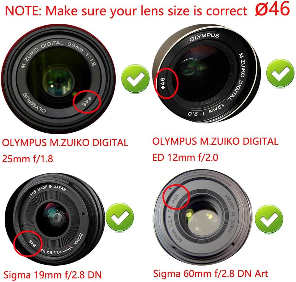 46Mm Lens Cap Compatible for Panasonic Lumix G9 G7 Kit Lumix G Vario 14-42Mm Lens, for Nikon Z50 Kit NIKKOR Z DX 16-50Mm Lens. (2 Pack) image number 6