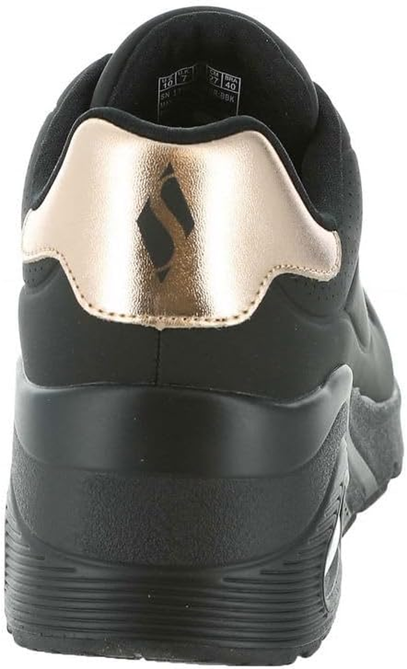 Skechers Women'S Uno Wedge - Hi Steps Sneaker, Pitch Black, US 8.5 image number 2