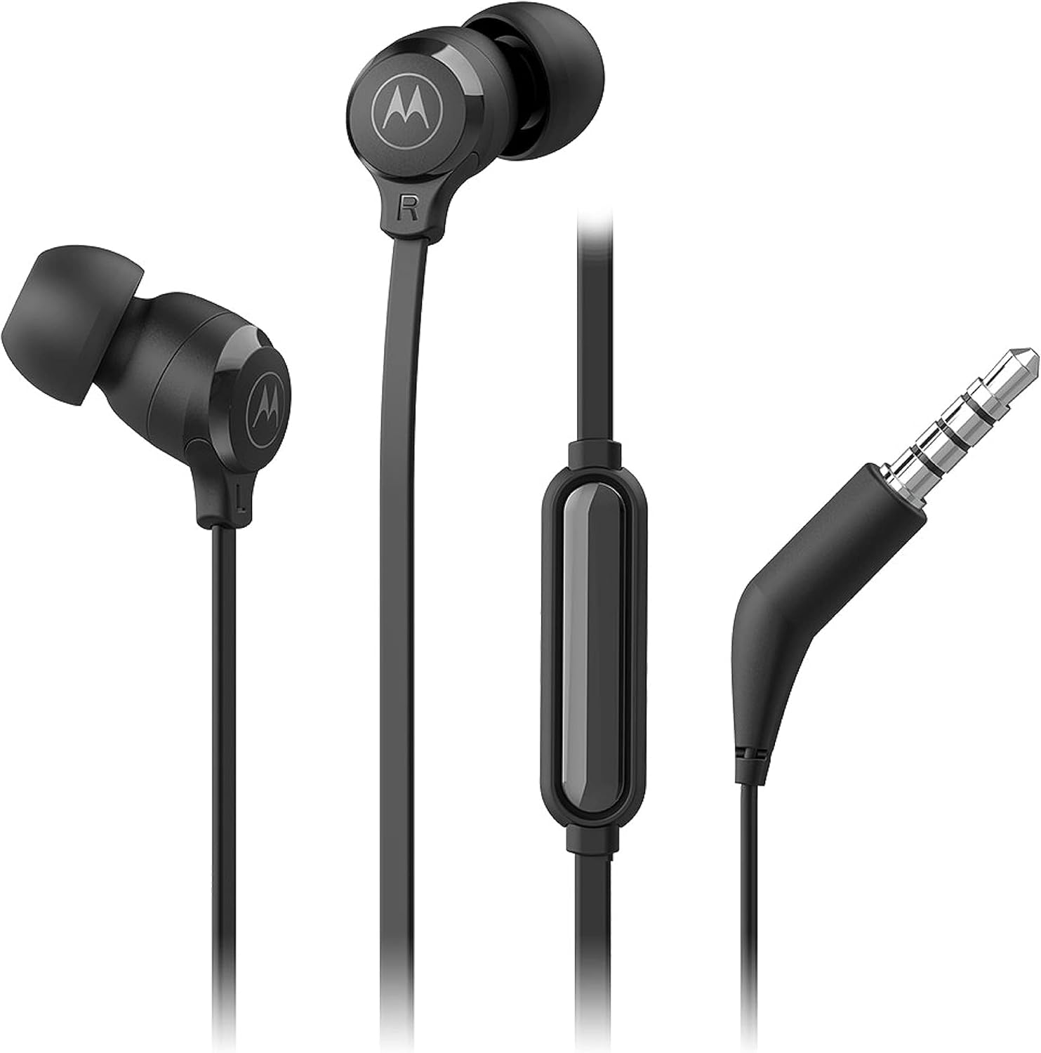 Motorola Sound Earbuds 3-S | In-Ear Headphones with Microphone | Anti-Tangle Cable, Deep Bass and Ergonomic Design with Comfort Fit | 3.5Mm | Black image number 6