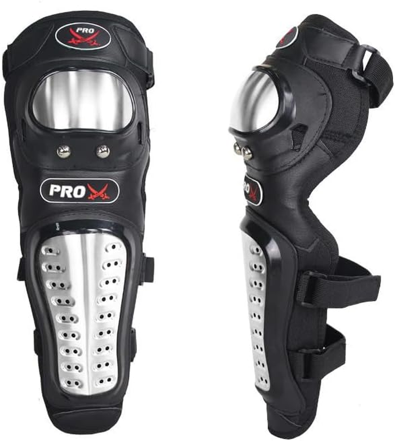 4 PCS Motorcycle Knee Elbow Pads for Adults, Adjustable Guards, Cycling Knee Elbow Protectors with Stainless Steel and Buffer Lining for Motorbike image number 5