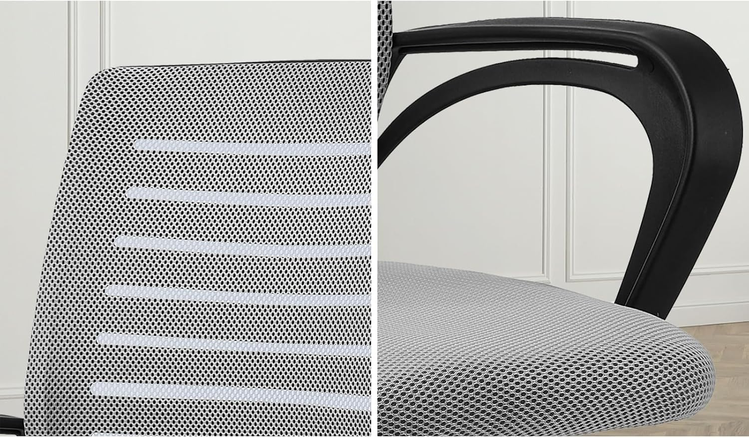 Oikiture Office Chair Ergonomic Mesh Executive Seat Gaming Racing Computer Desk Chair &ndash; Black Grey image number 2