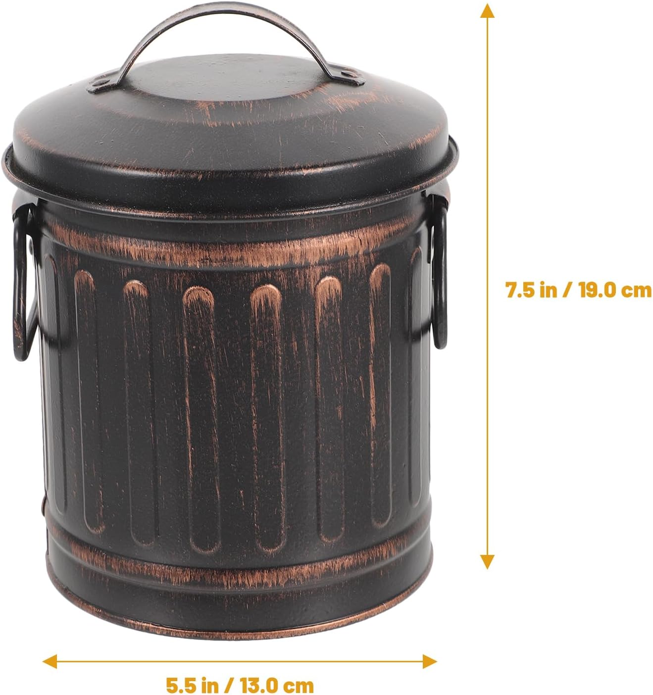 Happyyami Metal Ash Bucket with Lid 7.5 Inch Fireplace Ash Barrel for Hot Coal Storage and Outdoor BBQ Cleaning image number 6