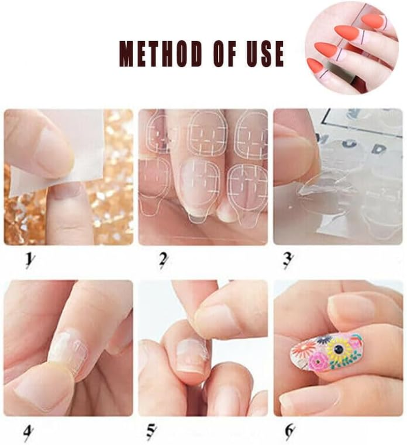 Premium Double-Sided Adhesive Nail Stickers, 24/2400 PCS Clear Press-On Nail Tabs, Strong Glue Tape for False Nails, Easy Application & Removal, Perfect for DIY & Professional Use image number 2
