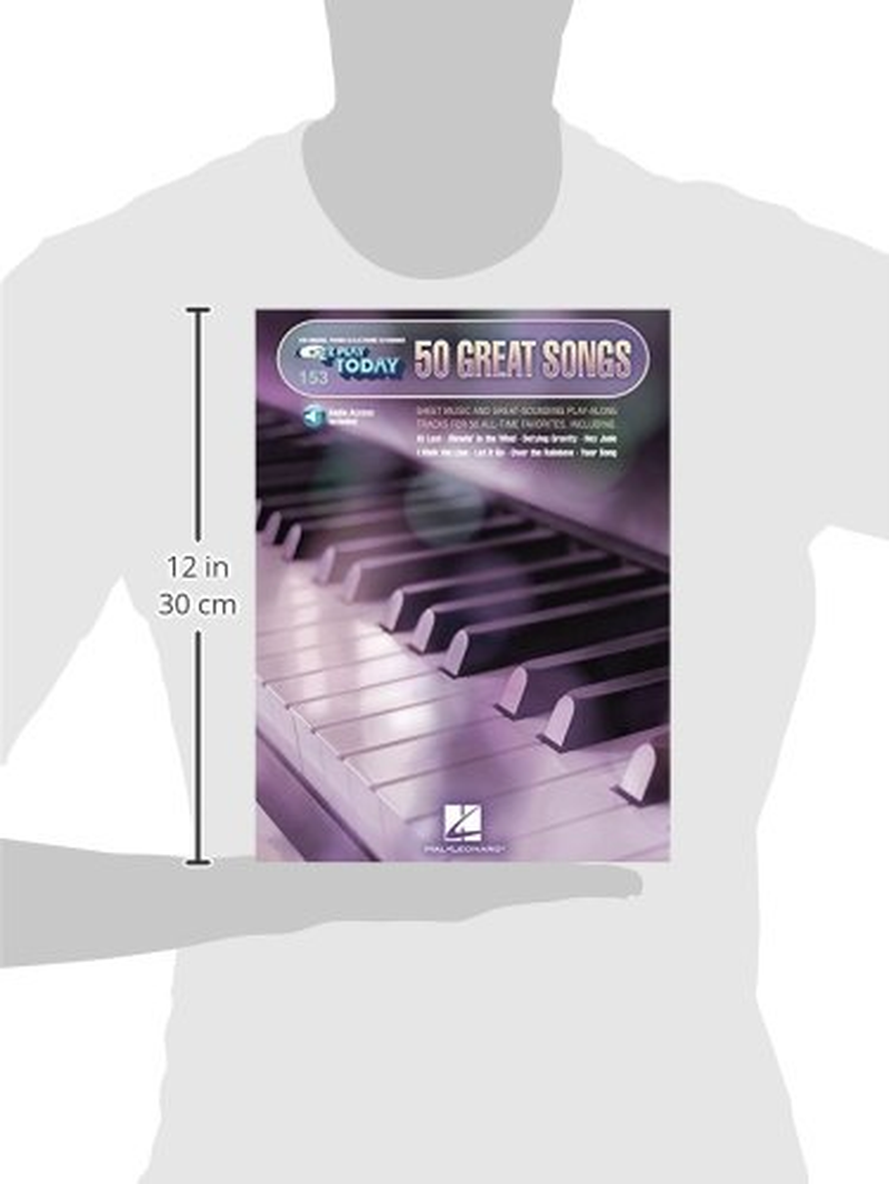 Hal Leonard 50 Great Songs Music Book: E-Z Play Today Volume 153 with Play-Along Audio Tracks!