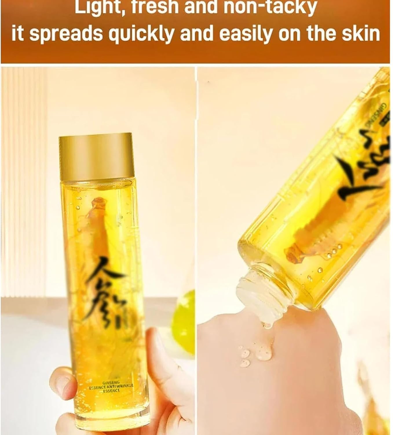 Anti Wrinkle Aging Ginseng Serum,Korean Red Ginseng Anti-Aging Essence,Ginseng Face Serum,Fighting Collagen Loss, Reducing Wrinkles and Improving Sagging - 2Pcs image number 5