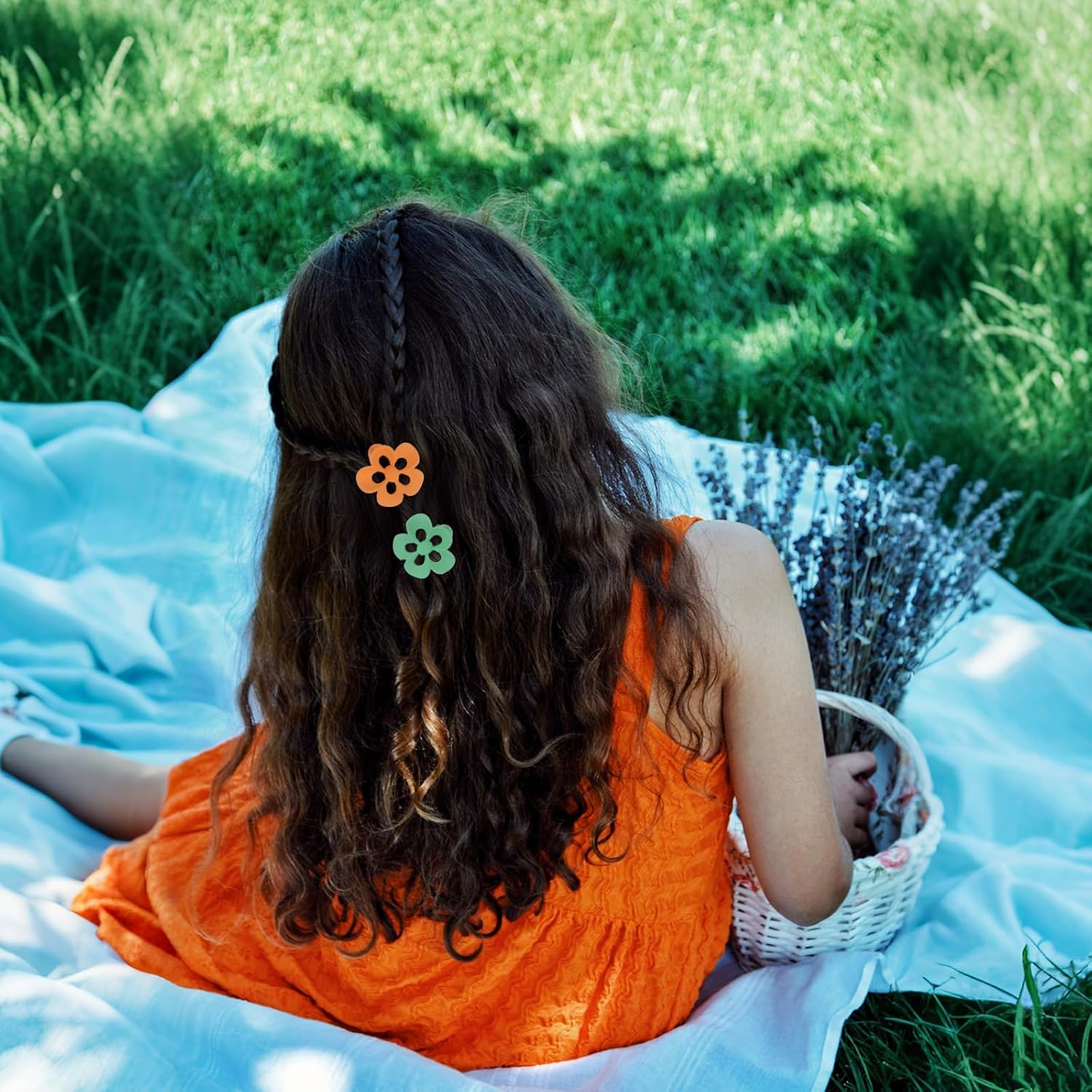 Pruadeor Pack of 24 Flower Hair Clips Small for Girls Women Flower Hair Clip Love Hair Accessories image number 6