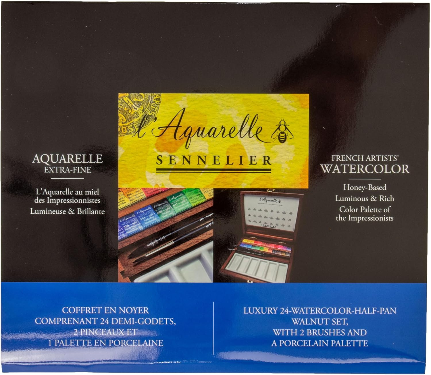 Sennelier Artist Watercolour Set with 24 Half Pans image number 1