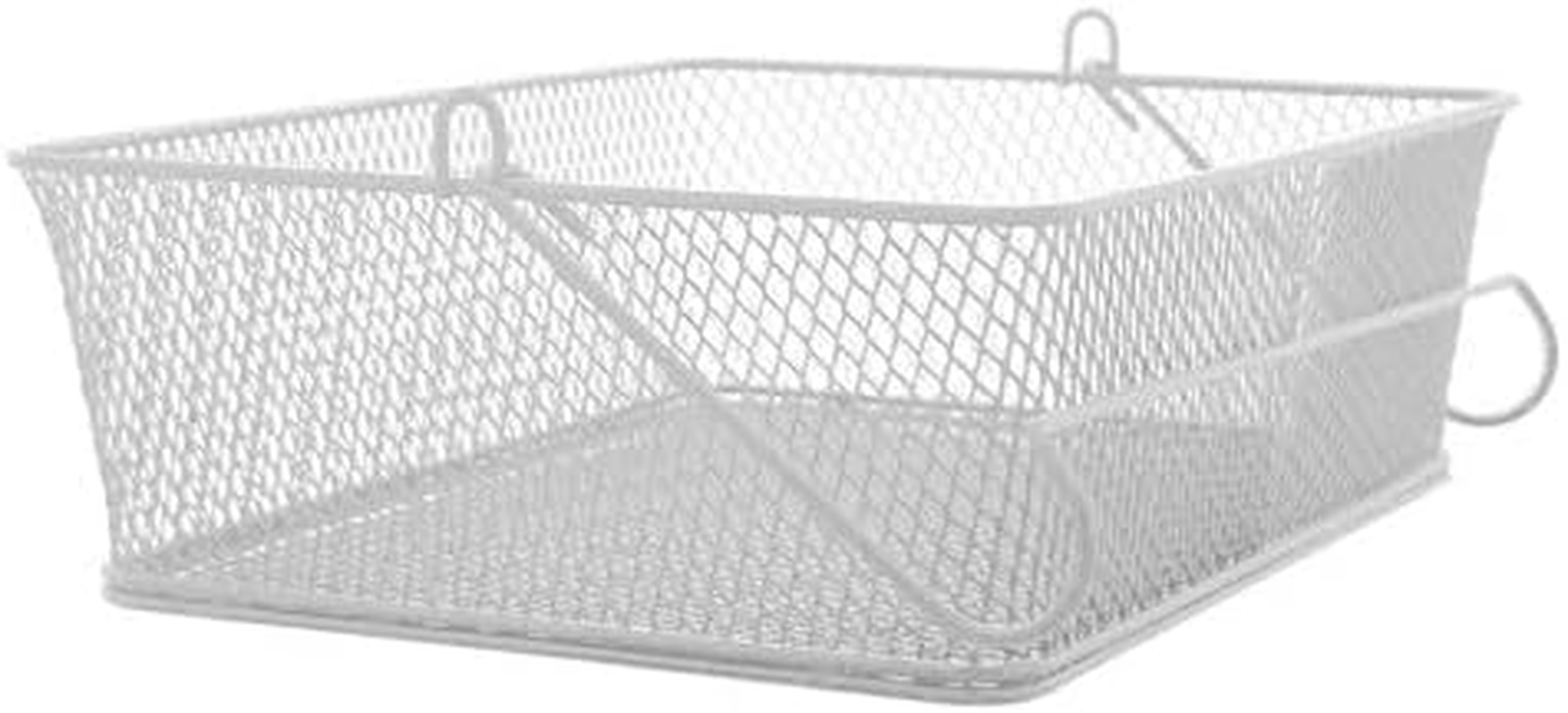 Seymour'S Rectangular Mesh Hanging Peg Basket - White, Durable Clothes Peg Storage Organiser for Indoor & Outdoor Use