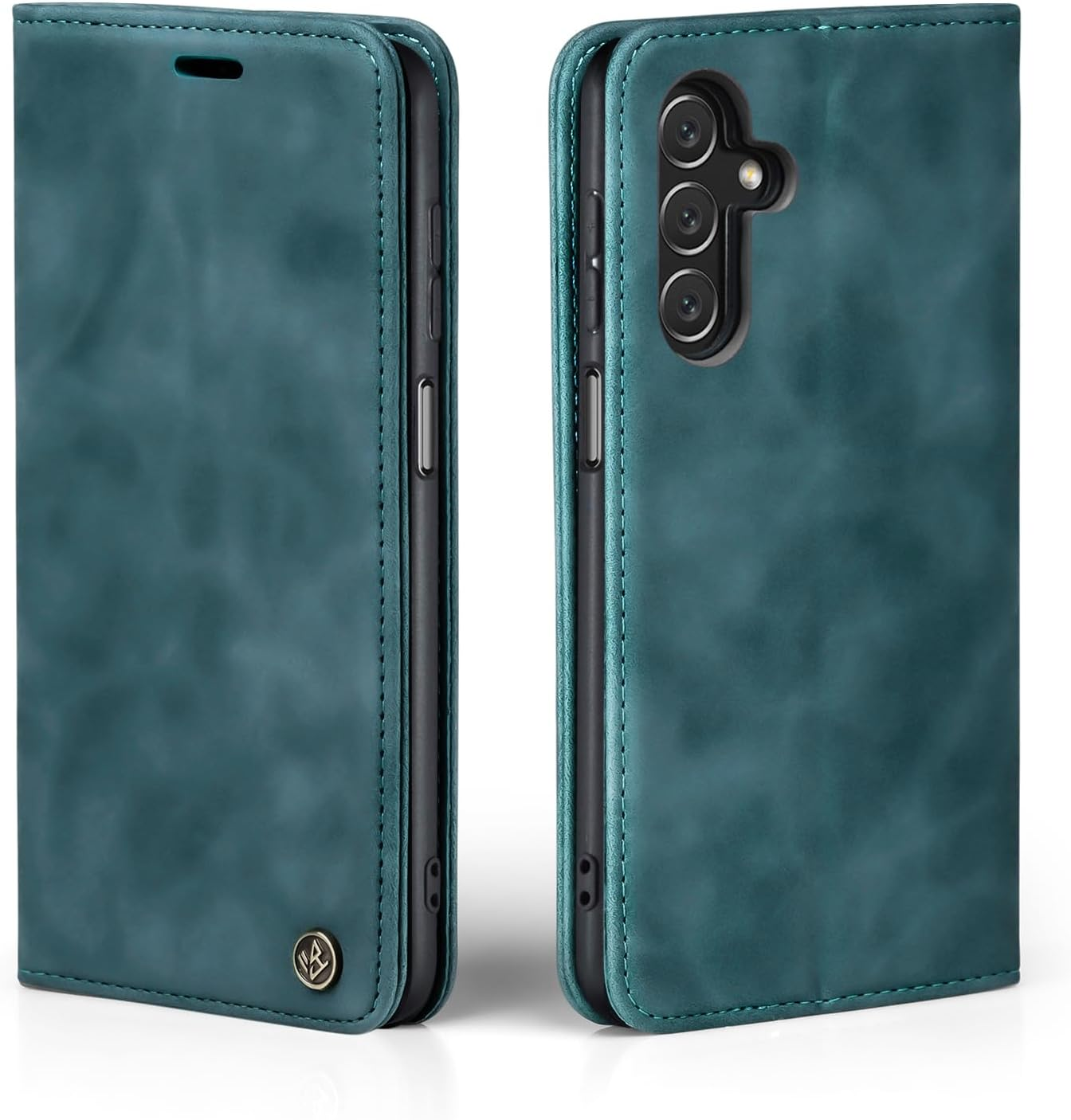 LBH Mobile Phone Case for Samsung Galaxy A13 in Light Brown with Card and Money Compartment Smartphone Case with Stand Function Flip Case Protective Case Magnetic Closure Vintage