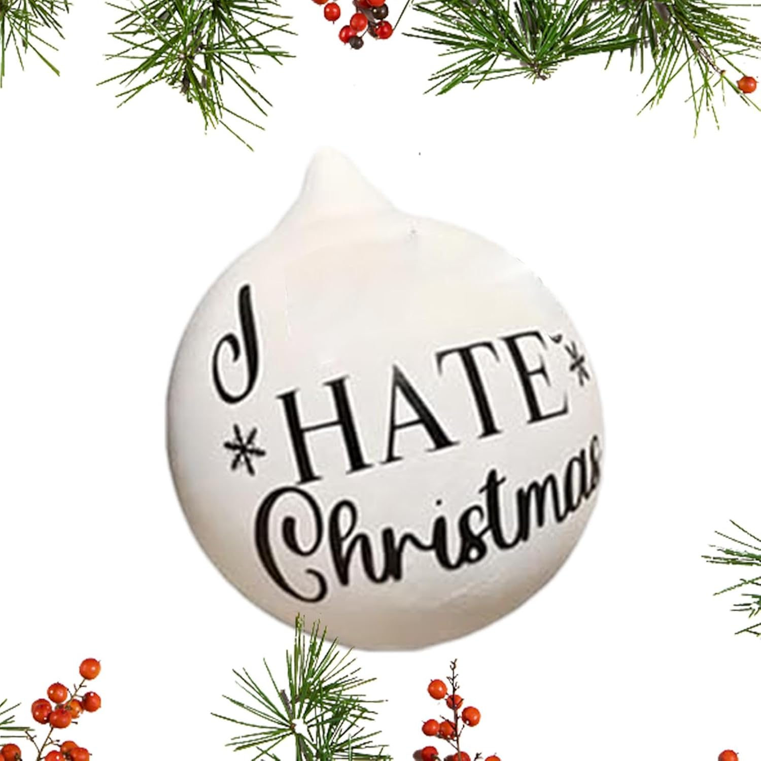 Christmas Funny Offensive Bauble | Rude Christmas Baubles | Hanging Christmas Tree Decorations with Humorous Phrases | Rude Baubles Ball Christmas Ornaments for Home Decor image number 6
