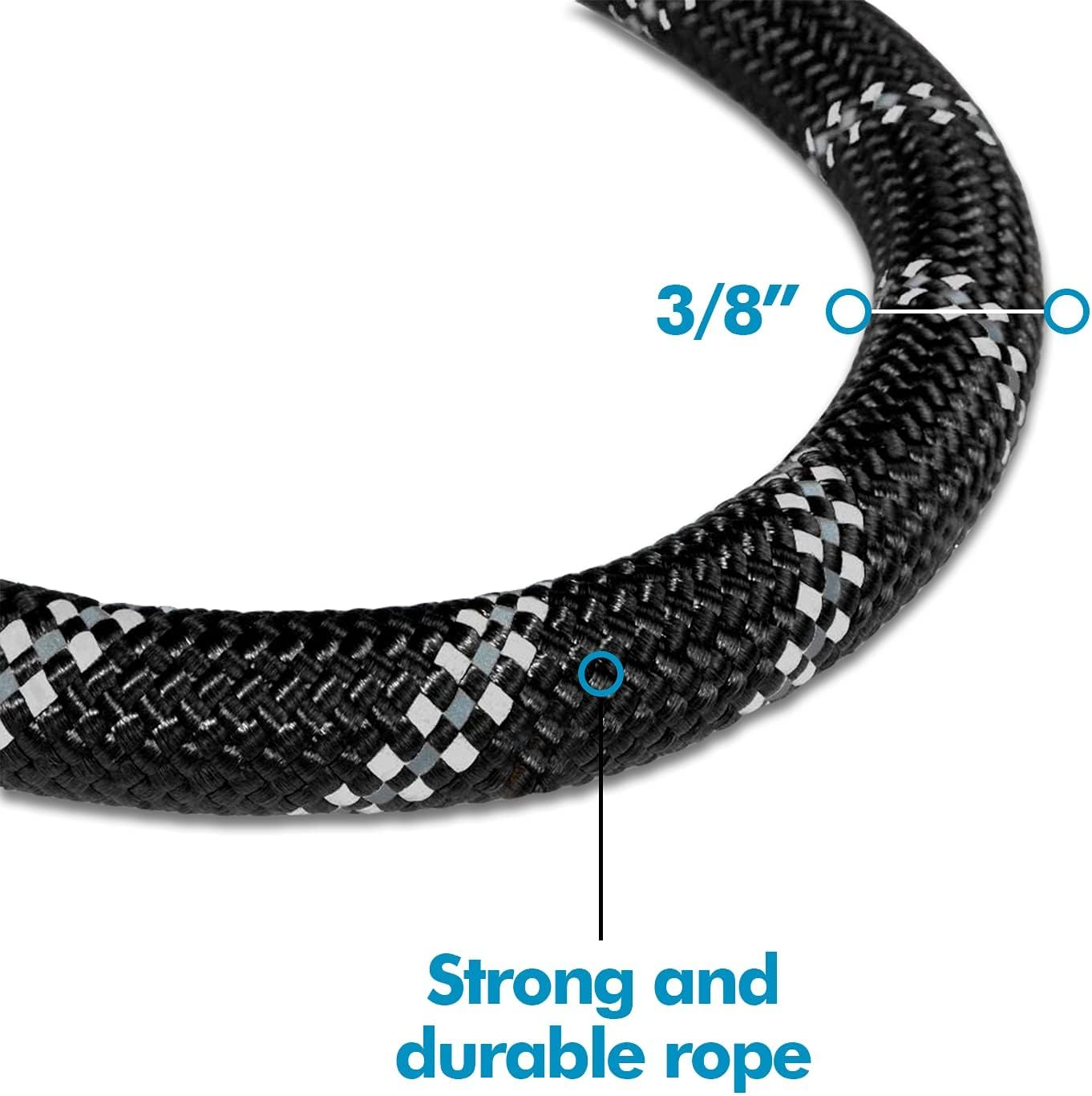 Edipets, Dog Lead, Strong Dog Leash with Padded Handle for Puppy, Small, Medium and Large Dog, 120Cm, 150Cm, 220Cm (120Cm, Black) image number 2