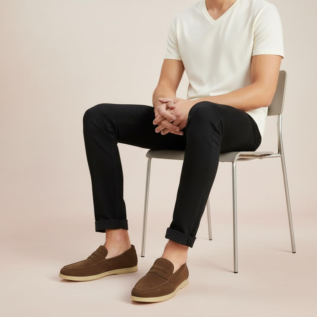 CUSHIONAIRE Men'S Selby Genuine Leather Loafers &ndash; Memory Foam, Rubber Sole, Wide Widths Available image number 6