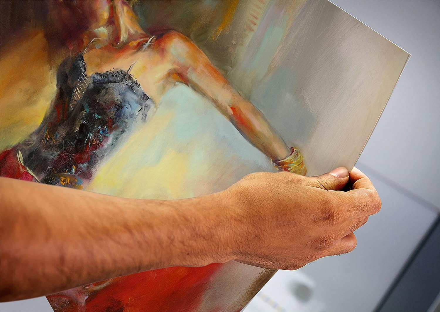 P&L ART. Dancing Lady Oil Paintings on Canvas 24X36 Inch Wall Artwork for Living Room Bedroom Home Decorations Wall Decor Red Girl Dancer Artwork Ready to Hang -Style A