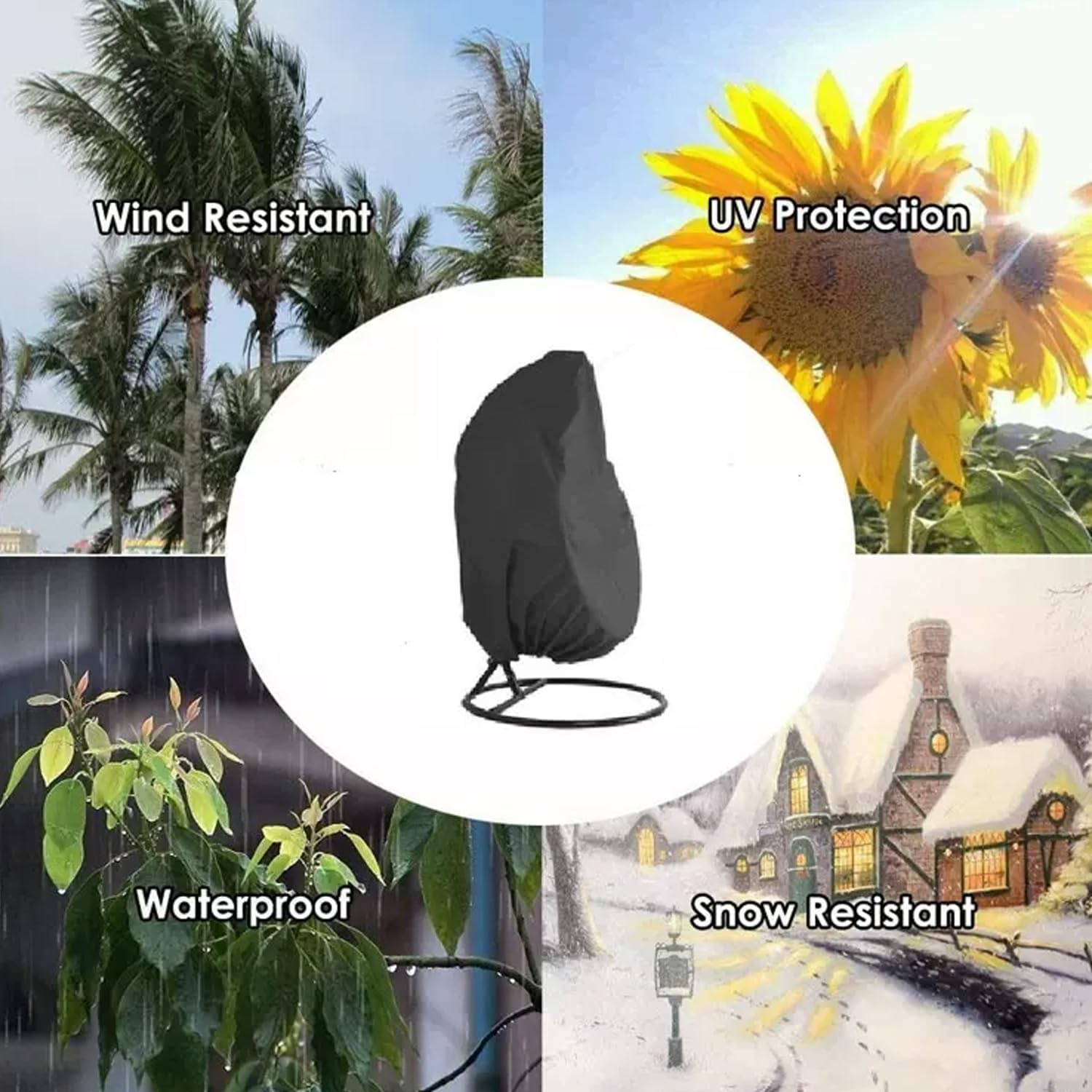 Swing Egg Chair Cover Furniture Garden Rattan Outdoor Rain Waterproof