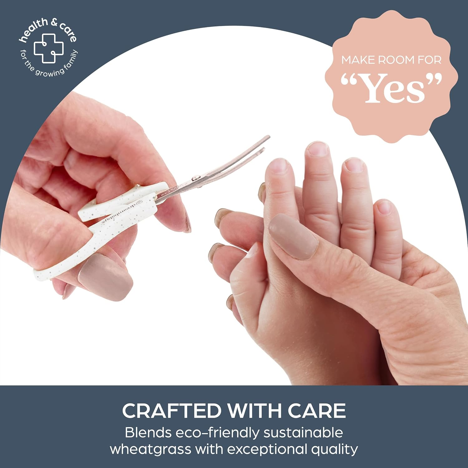 Dreambaby Neat & Tidy 9Pc Wheatgrass Baby Grooming Kit - Eco-Friendly Baby Care Kit with Cotton & Cork Travel Bag - Soft Brush, Comb, Safety Scissors, Nail Clippers - Less Plastic Waste image number 4