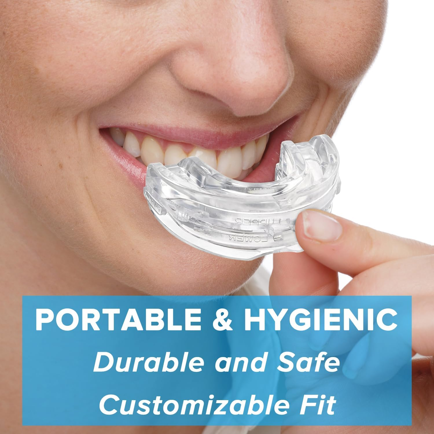 Necomi anti Snoring Mouthpiece,Anti Molar Sleep Protector,Adjustable Sleep Easy anti Snoring Device, Suitable for Men/Women anti Snoring Masks,Equipped with a Portable Storage Box(White) image number 5