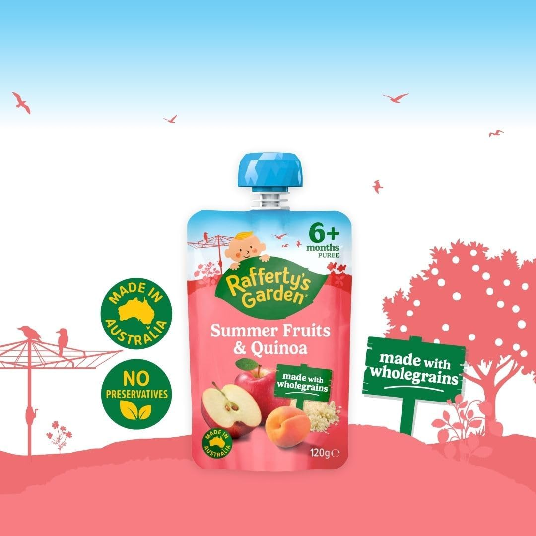 Rafferty'S Garden Summer Fruits and Quinoa Baby Food Pouch for Babies 6+ Months 120G (Case of 6) image number 2