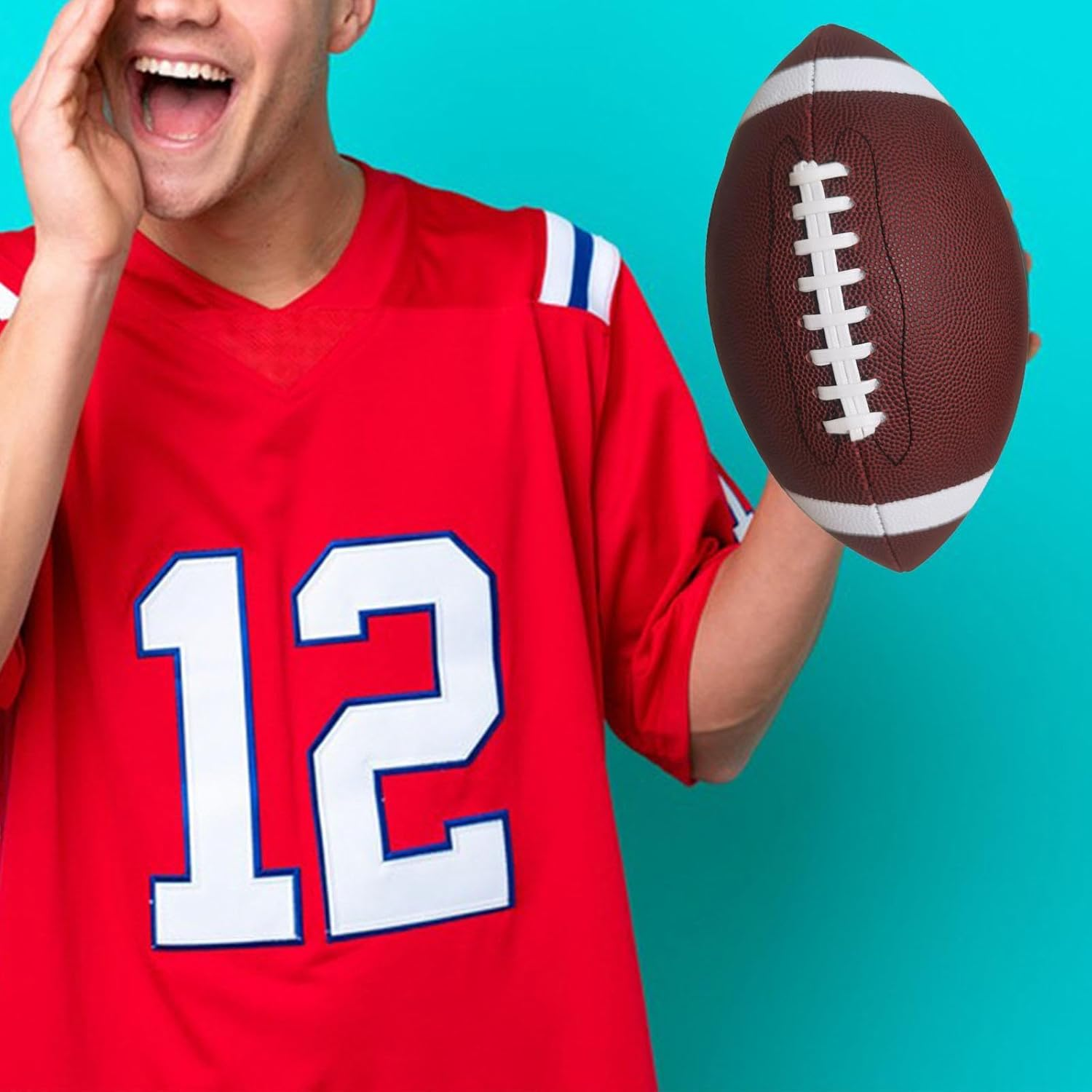 Qianly American Football Training Ball For - Size 3 21Cmx12.5Cm image number 4