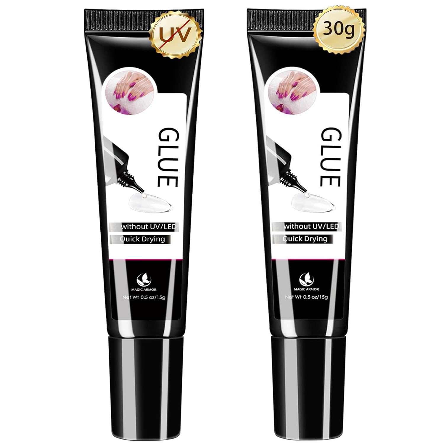 Nail Glue Gel Semi Solid Glue for Press on Nails Long Lasting Strong Glue Gel image number 2