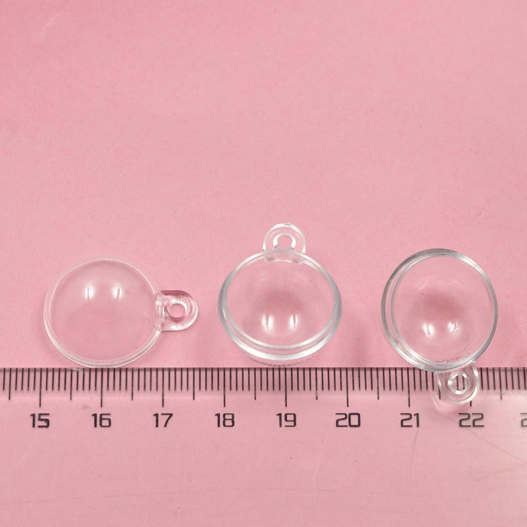 Clear Ball Ornaments Plastic Fillable Key Chain Decor DIY Bath Bomb Mold image number 1