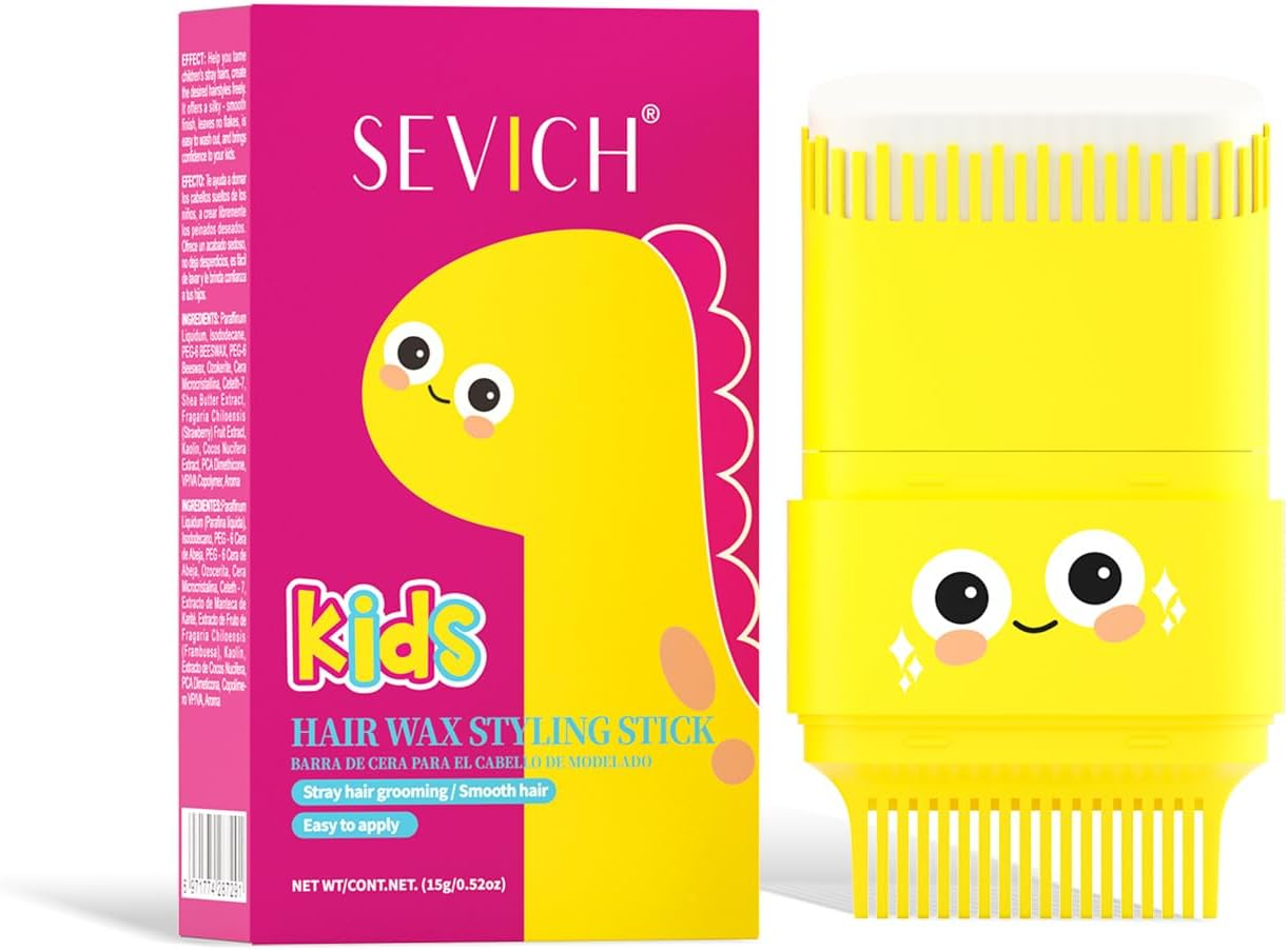 SEVICH Kids Hair Styling Pomade, Toddler Styling Clay - Gentle Gel for Sensitive Scalp, Water-Soluble & Long-Lasting Hold, Tames Unruly Hair, Plant-Based Ingredients for Boys Girls,80G