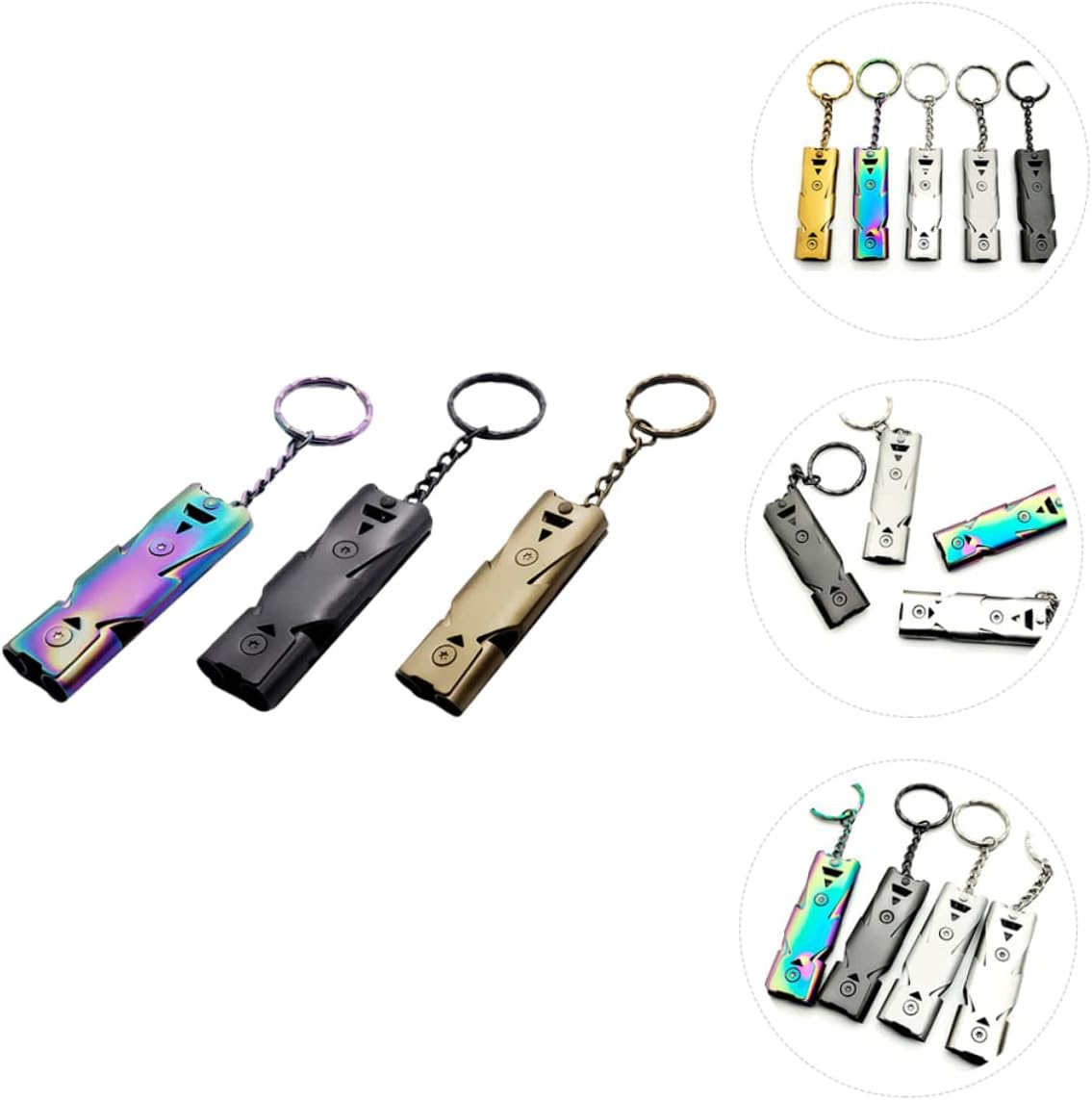 KOMBIUDA Double Tube Survival Whistle Loud Outdoor Safety for Sports and Emergency Situations image number 3