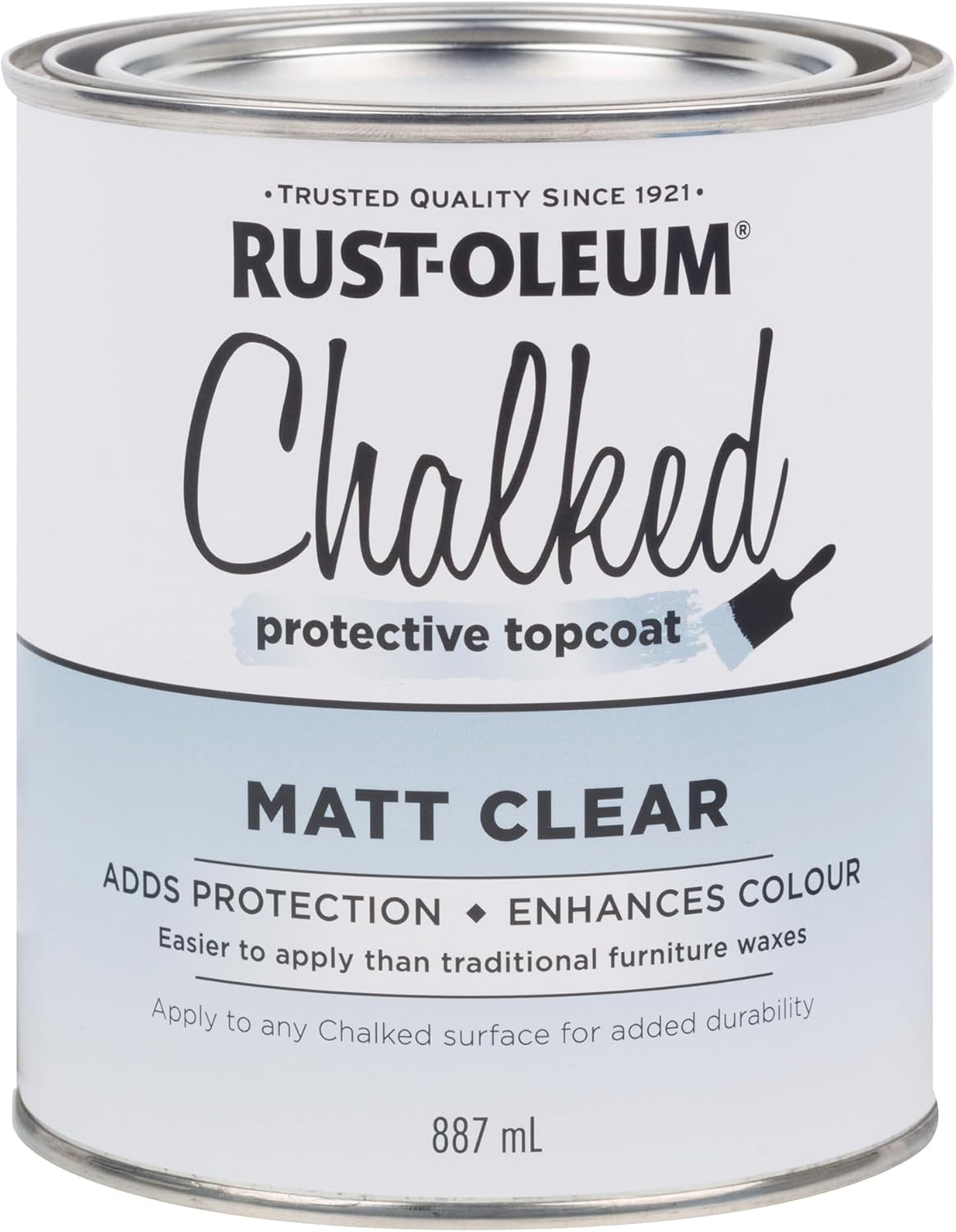Rust-Oleum Chalked Top Coat, Matte Clear, 887 Ml image number 4