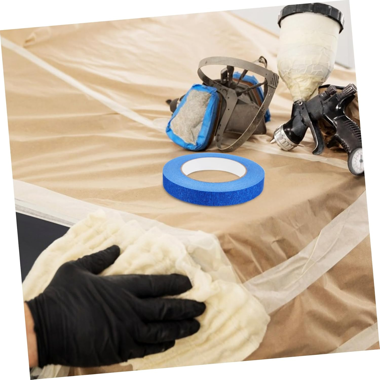 Gatuida 4 Rolls 18Mm Blue Masking Tape Painter Tape 50M Strong Adhesive for Painting and Crafts image number 4