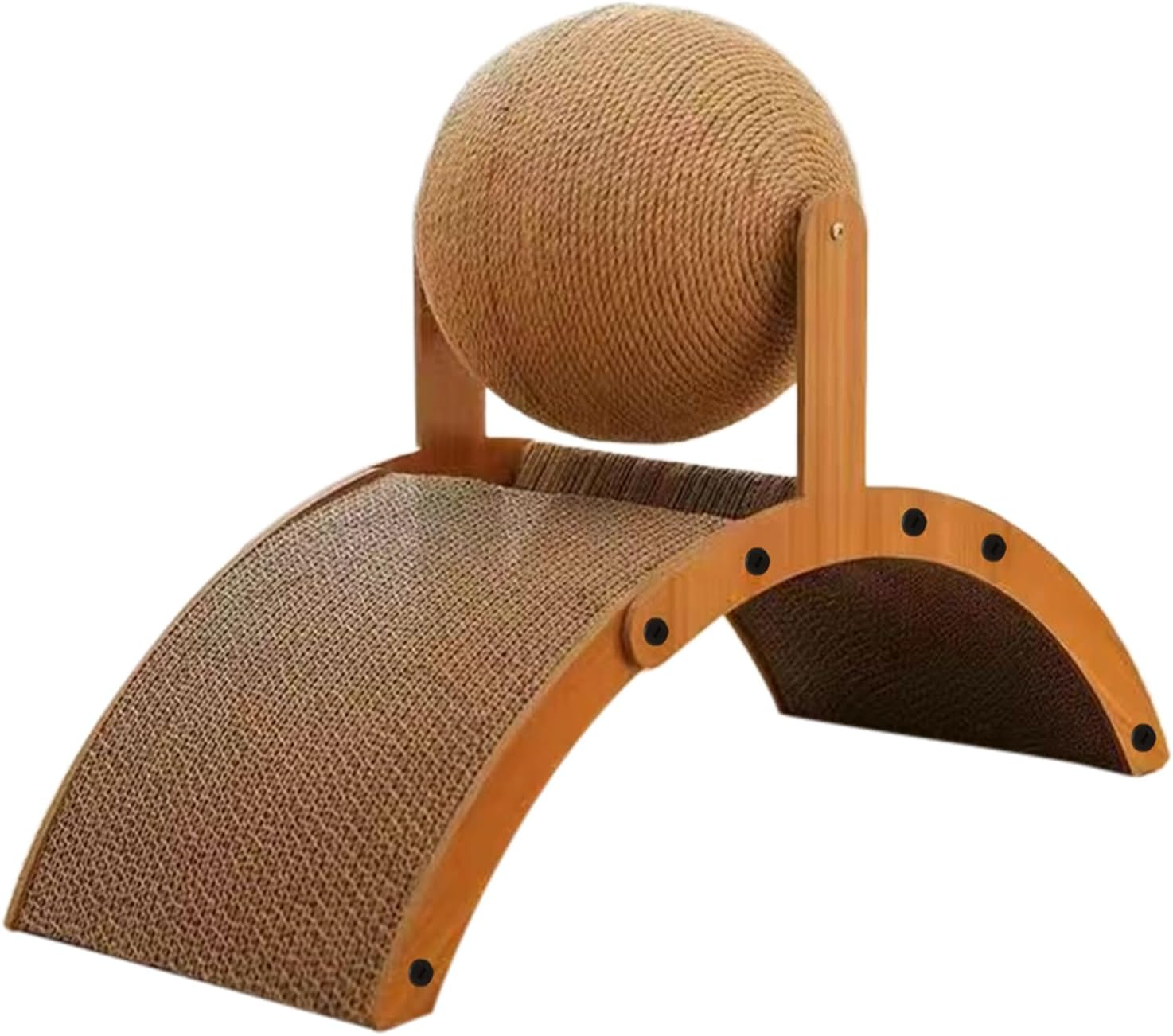 Ylnailky Cats Scratching Post - Cat Scratch Board - Vertical Scratcher with Corrugated Base Interactive Kitten Toy for Play Rest Senior Apartment Living Room Window Outdoor Home Patio image number 6