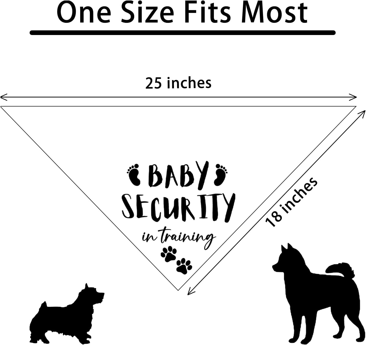 Baby Security in Training Printed Dog Bandana Pet Scarf Dog Pregnancy Announcement Bandana Pregnancy Dog Bandana for Dogs Pet Accessories for Dog Lovers Pregnancy Reveal Ideas image number 3