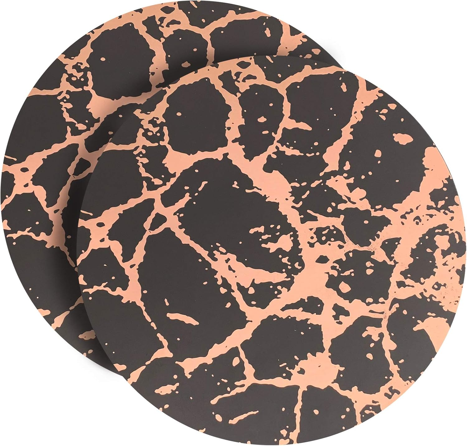 Dainty Home Marble Cork Place Mats Rectangle Navy 12"X18" Set of 2 Washable Placemats Heat Resistant Placemats Non Slip Table Placemats