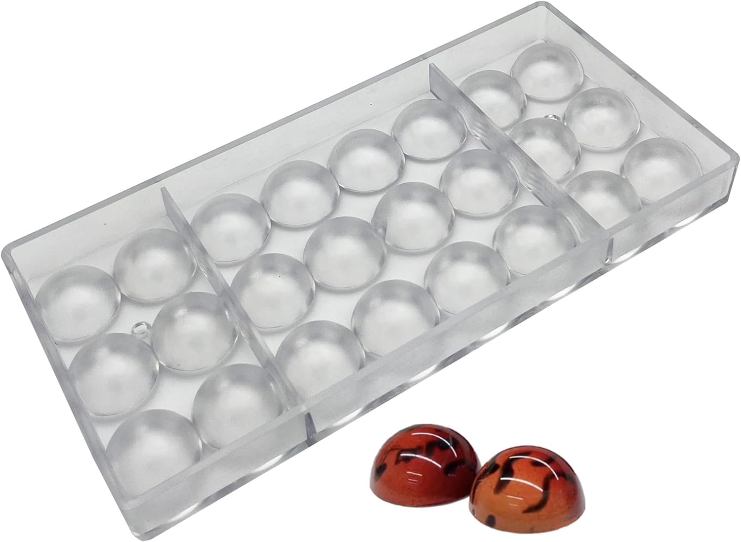 Goldbaking Semi Sphere Chocolate Mould PC Polycarbonate Hemisphere Chocolate Mold (S 1.2Inch) image number 4