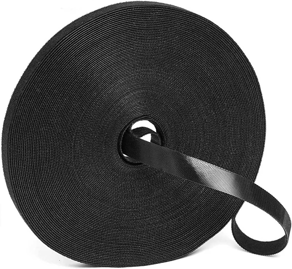 Reusable Fastening Cable Ties Hook and Loop Cable Straps Adjustable Cord Ties for Cable Management Cord Wrap Straps (Black,10M) image number 4