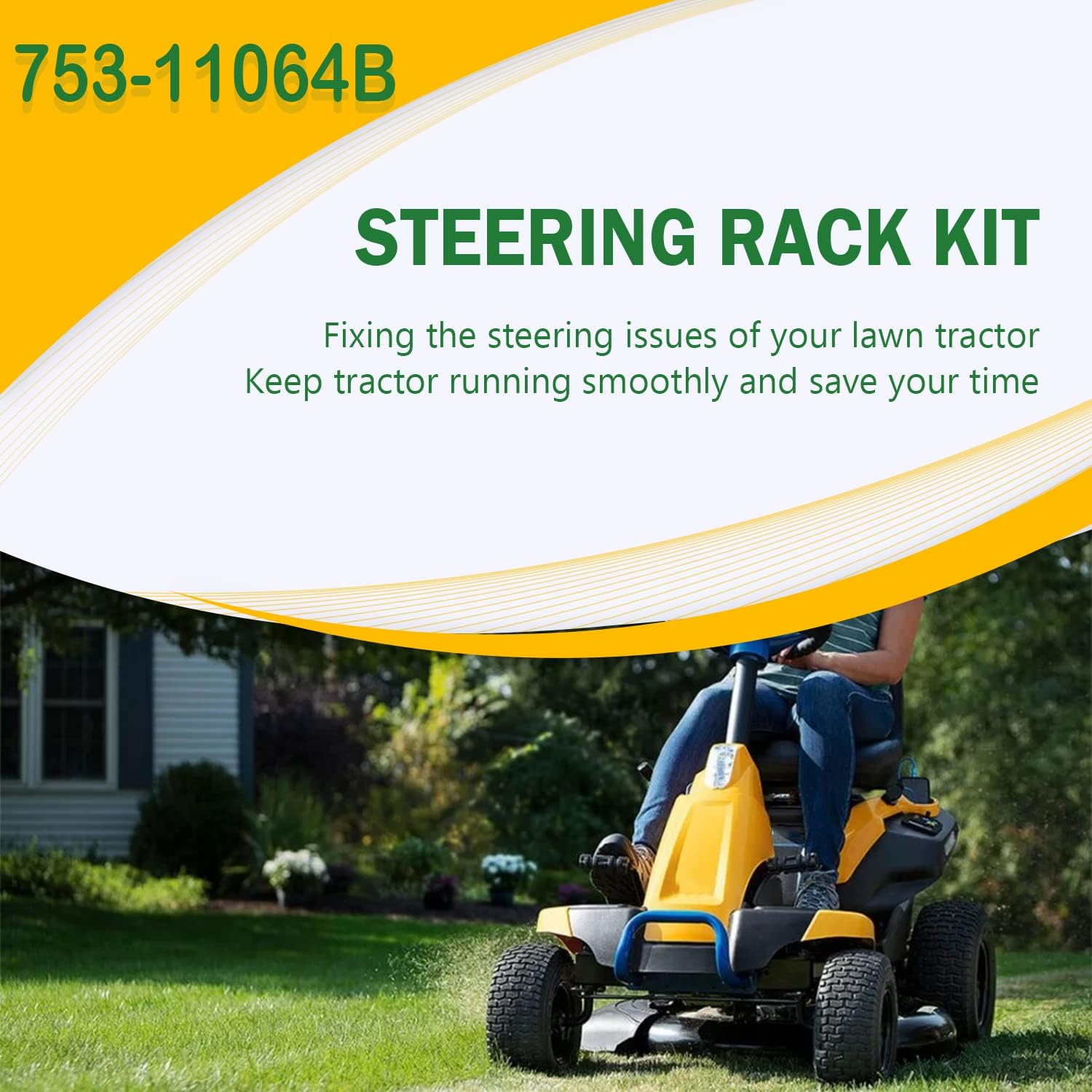 753-11064B CR12 Steering Service Kit Steering Rack Kit for Cub Cadet CC30 CC30H CC30E Hydro Mini Riders/Mtd Columbia CR30 / Craftsman R1000 Lawn Tractor Lawn Mower image number 6