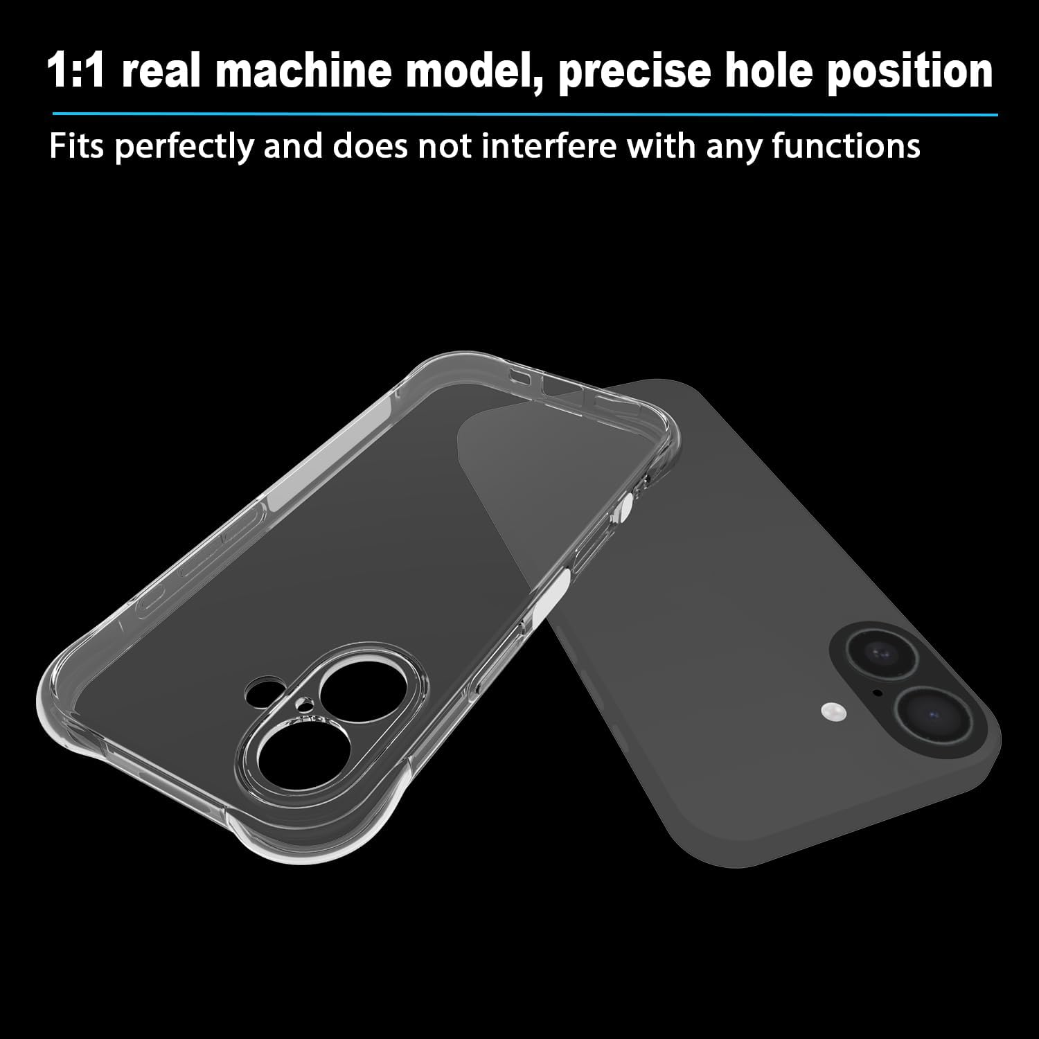 USTIYA Case for Iphone 17 Clear TPU Four Corners Protective Cover Transparent Soft image number 6