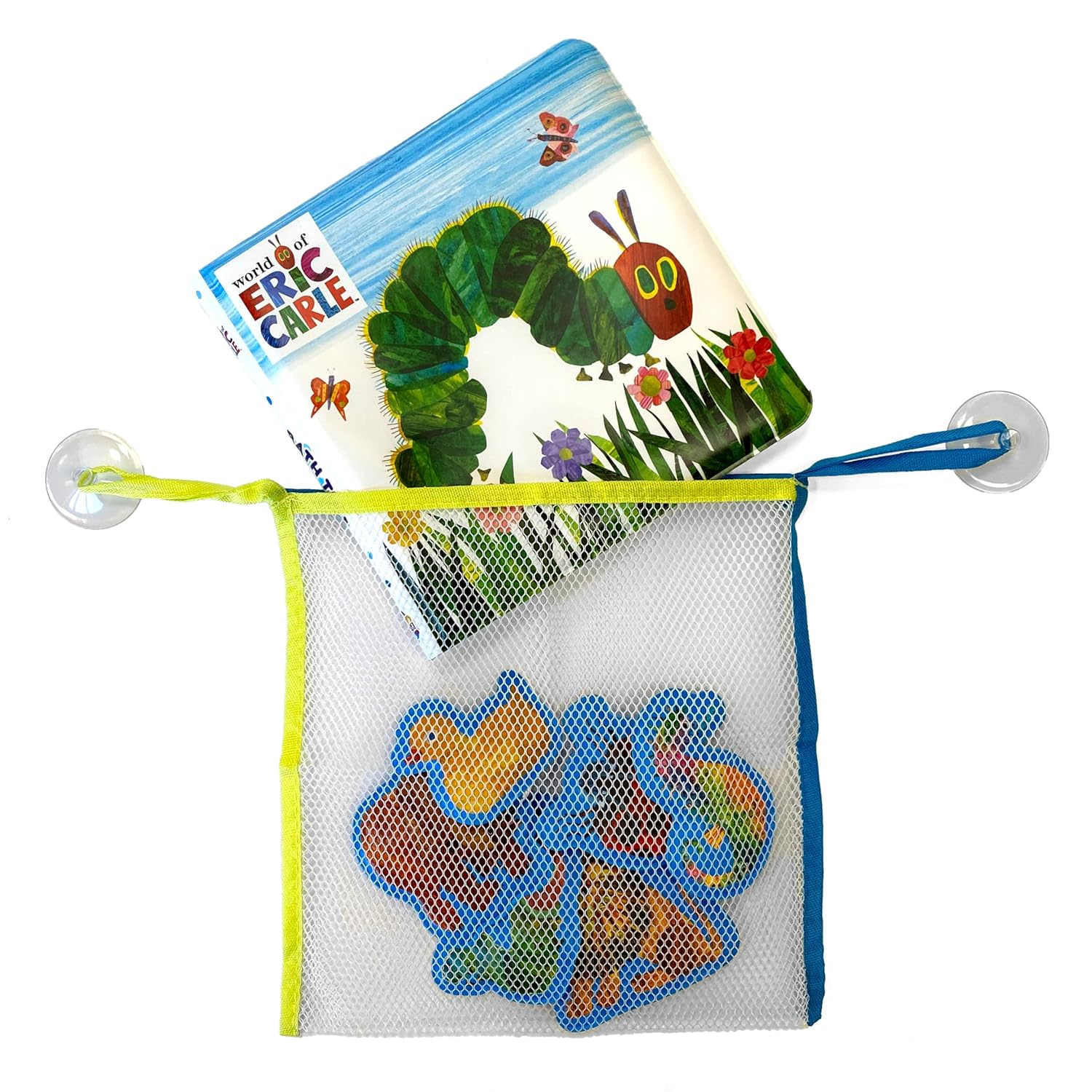 The World of Eric Carle Bath Time Books - Activity Books for Kids, Bath Book, 6 Padded Suction Cups, 1 Mesh Bag: with Suction Cups and Mesh Bag image number 4