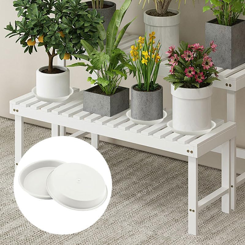 2 PCS 25Cm White Plant Saucers, Durable and Waterproof Plant Trays for Pots, Suitable for Most Potted Plants in Indoor and Outdoor Environments image number 3