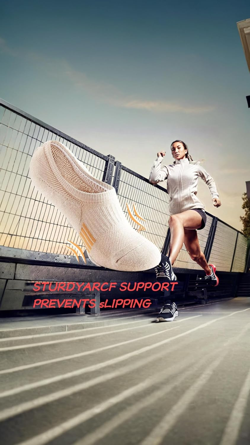 Honwor Women'S Cushioned No-Show Socks - 5 Pairs, Low-Cut Breathable Athletic Socks for Running & Everyday Wear - Soft & Comfortable Fit image number 3