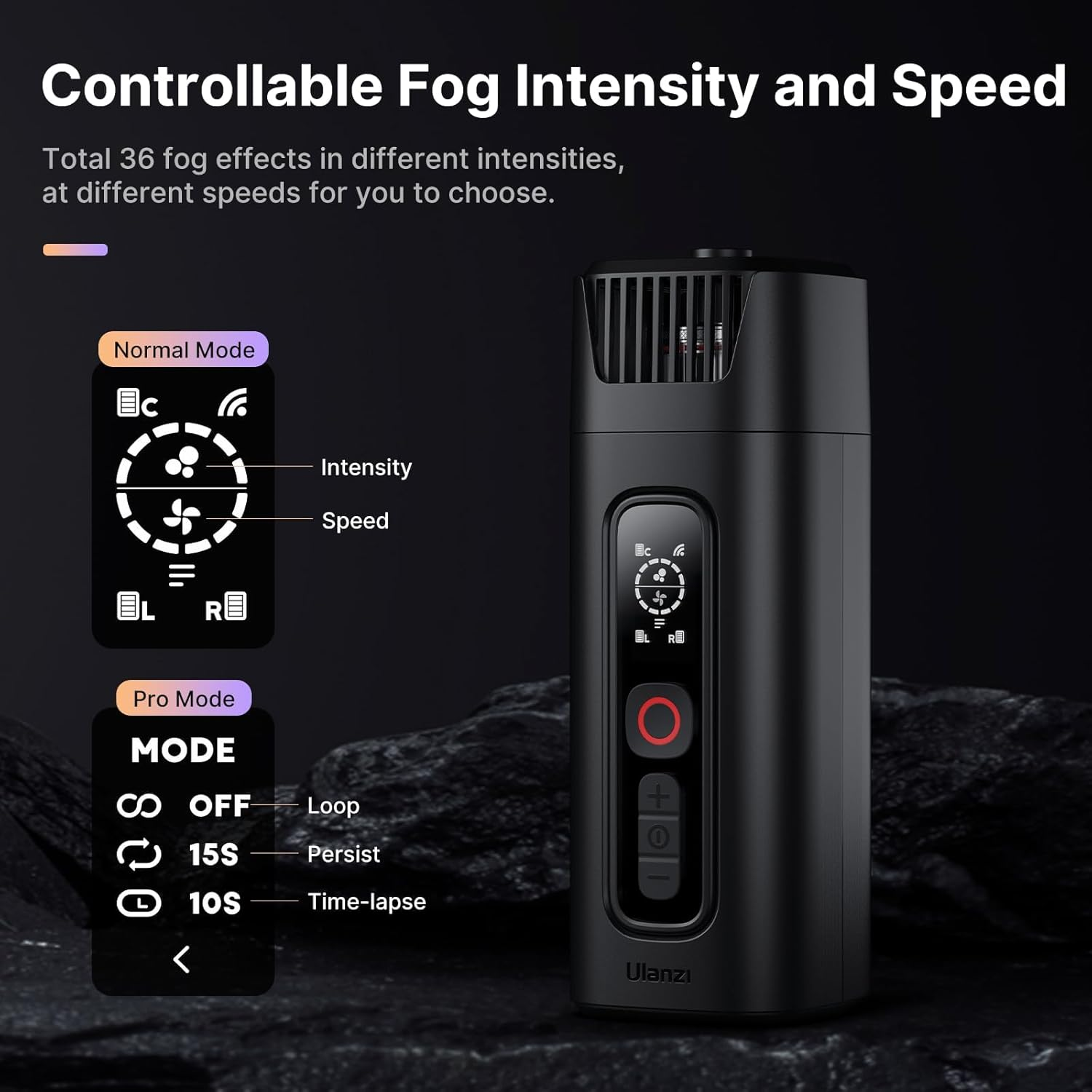 【Without Oil-Liquid and Batteries】 Ulanzi Fog Machine, FILMOG Ace FM01 Portable Smoke Fog Machine with Remote Control, Handheld Mini Fogger Maker for Photography/Stage Effect/Partie/Halloween image number 3