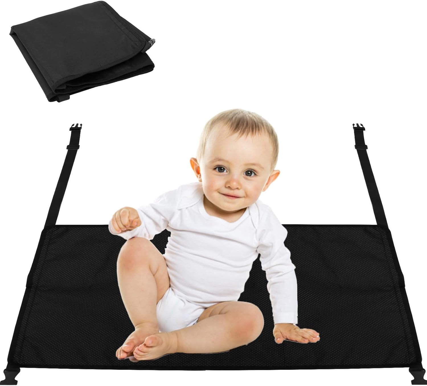 Toddler Airplane Seat Extender, Airplane Bed for Toddler Lightweight Portable Airplane Footrest with Buckle Easy Installation Airplane Seat Extender Comfortable Polyester Airplane Bed (Medium) image number 5