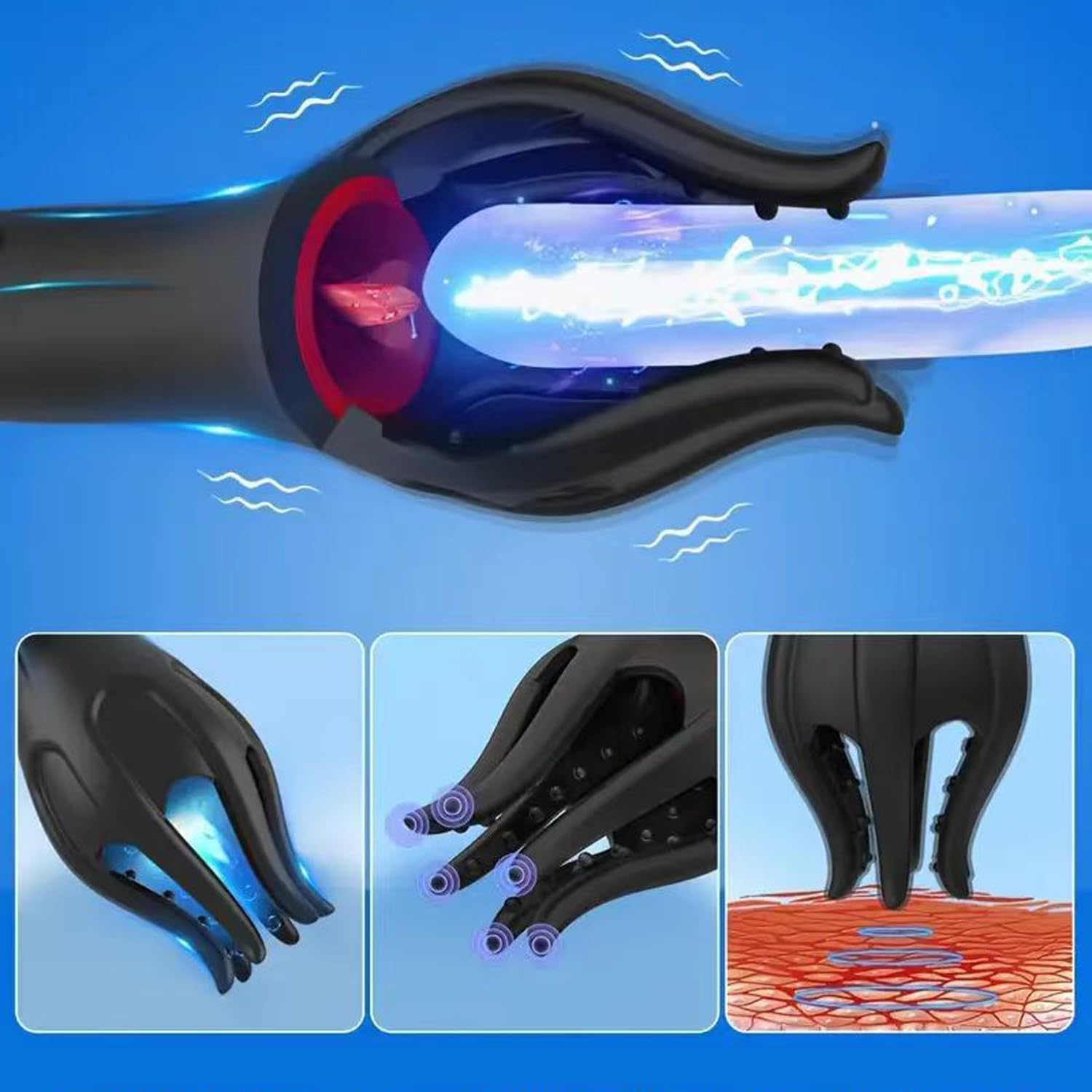 New-Wave-Therapy-Rechargeable and Waterproof Easy to Clean Men,1Pcs