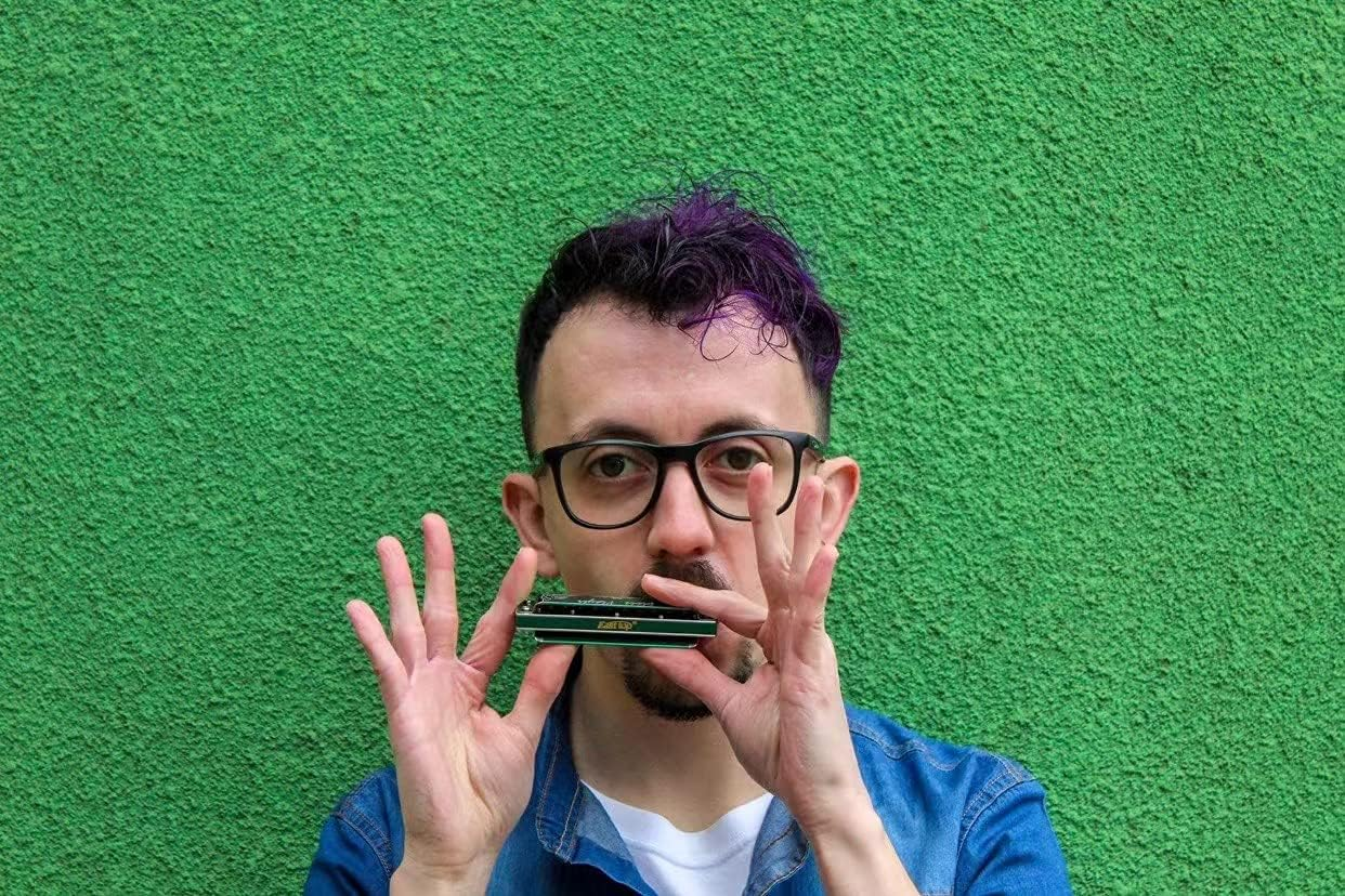 East Top Upgrade Harmonica, C Key 10 Hole Professional Green Diatonic Blues Harmonica for Adults, Professionals, Beginners, Students and Kids, as Best Gift image number 5