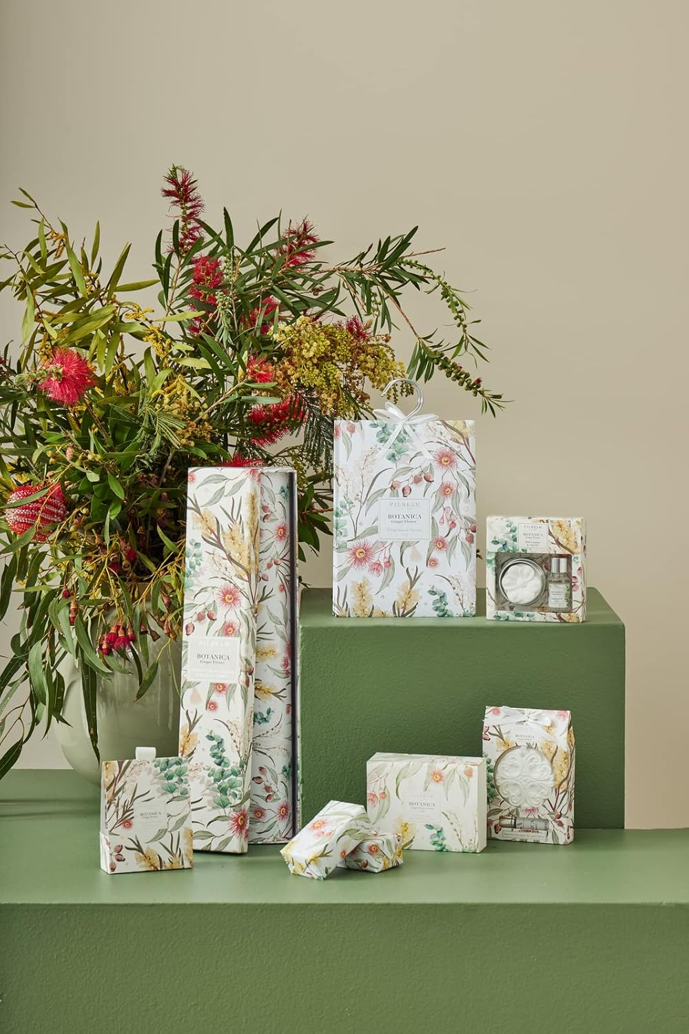 2Pc Pilbeam Living Botanica Scented Disc & 10Ml Spray Gift Set Ginger Flower