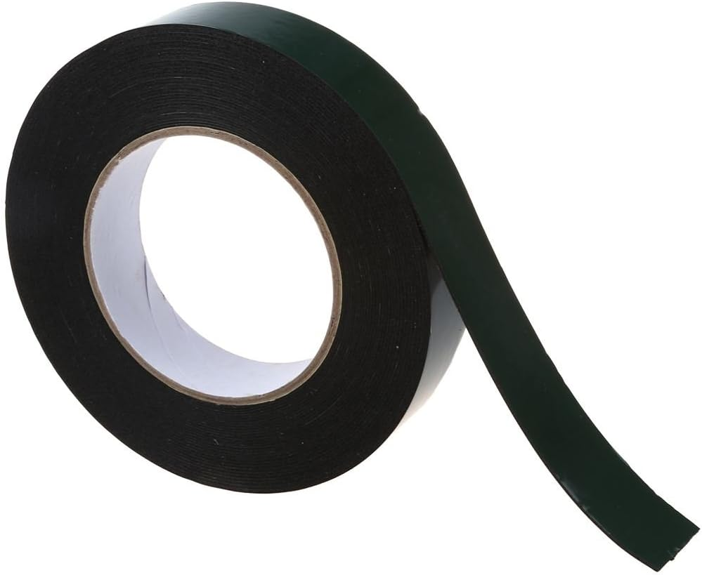 Black Super Strong Permanent Double Sided Self Adhesive Foam Car Trim Body Tape Width:25Mm image number 3
