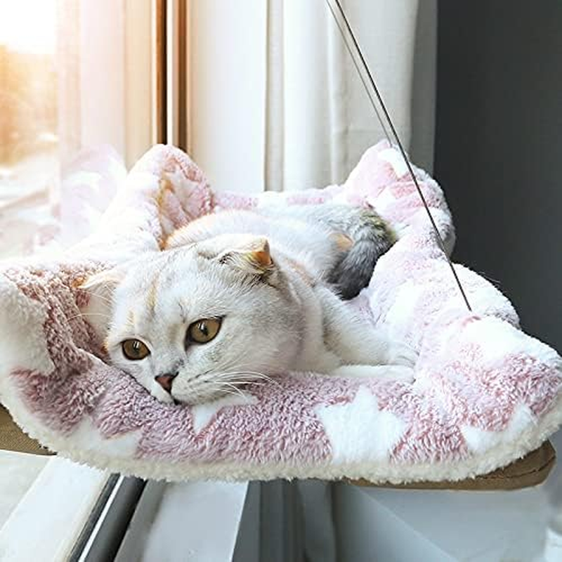CYBERNOVA Cat Window Perch, Cat Hammock,Cat Window Bed for Indoor,Robust and Stable Cat Window Hammock with 4 Strong Suction Cups, Sturdy Metal Frame Cat Still Bed for Cats (Gray) image number 6