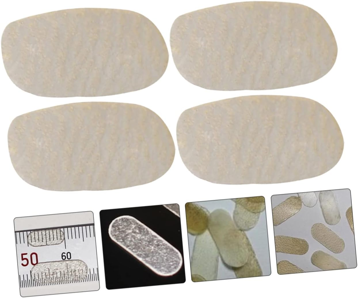 4Pcs Professional Lambskin String Bridge Pads for Violin and Viola, Model E1 String Accessory Set, Small Piece Parchment Protectors for Student and Performance Use image number 4