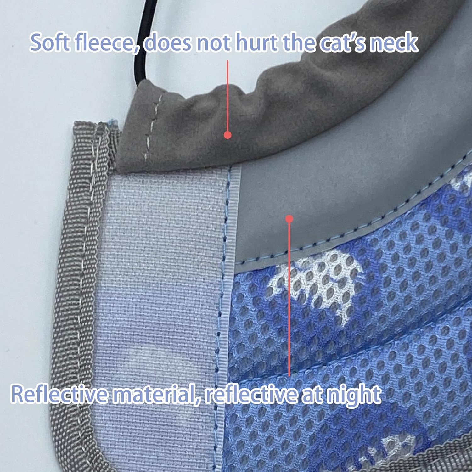 Cat Collar, Foldable Soft Protective Collar, Adjustable Soft Cat Collar, Post-Operative Collar for Pets, Cat Collar to Prevent Licking Wounds image number 2